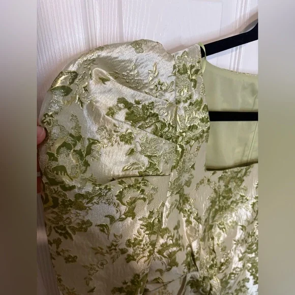 Hyacinth House Green Jacquard Bridgerton Blouse – Size Medium | Brocade NWT - Picture 9 of 14